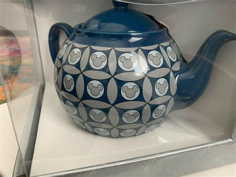 Mickey Mouse Icon Teapot Blue Disney Park Official