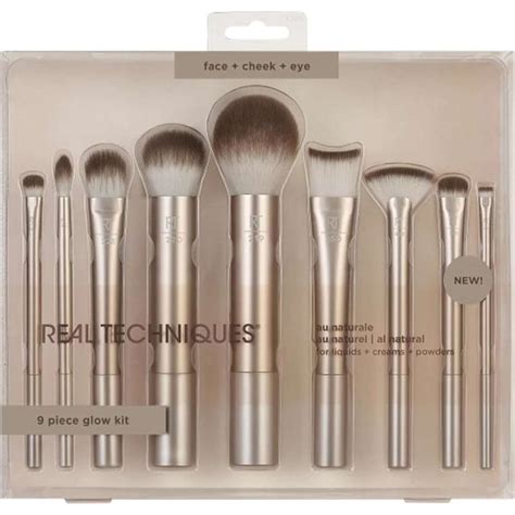 Real Techniques Au Naturale 9 Piece Glow Brush Kit Woolworths