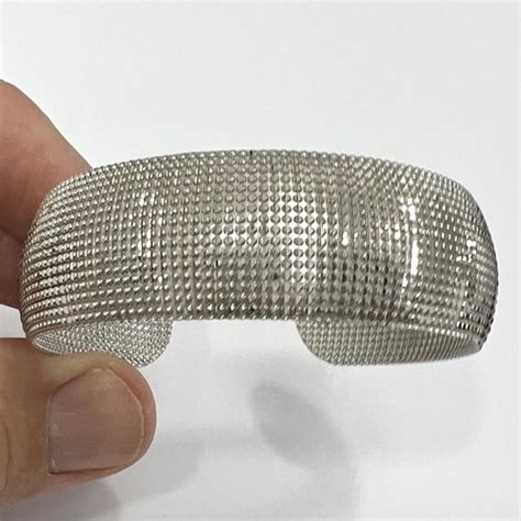 Brazalete Diamantado De Plata De Primera Ley Rodiada Hurjo Joyas De