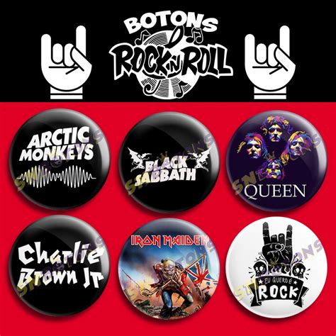 Bottons Bandas Parte Varios Botton De Banda Botom Rock And Roll