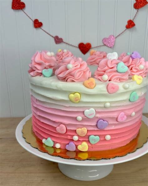 Ombre Conversation Heart Cake Duke Bakery Local Bakery Since 1951