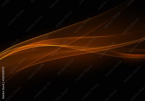 Abstract background waves. Black and burnt orange abstract background for wallpaper or business ...