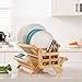 Amazon HBlife Bamboo Dish Drying Rack With Utensils Flatware