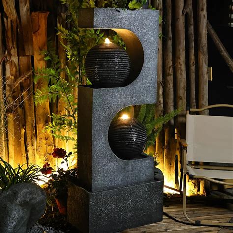 Amazon.com : SERBILHOME Water Fountains Indoor Waterfall Outdoor Big 46 ...