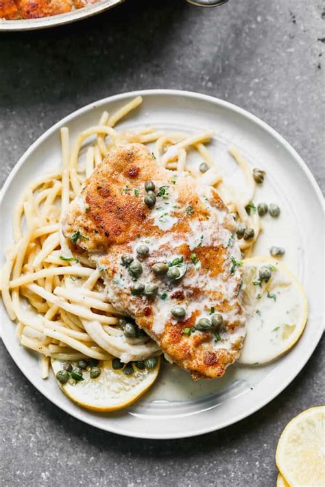 Creamy Lemon Chicken Piccata Is Breaded Chicken Lightly Pan Fried To