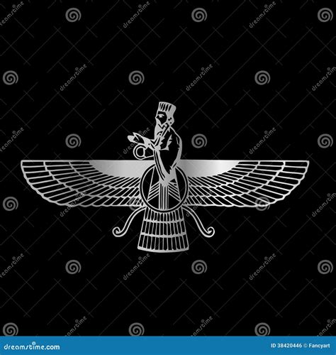 Faravahar Symbol Of Zoroastrianism Stock Vector Illustration Of