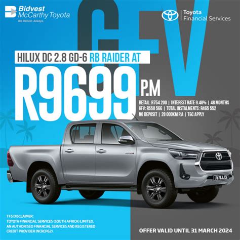 Toyota Specials | Bidvest McCarthy Toyota Durban North