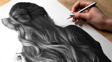 Realistic Drawing Of Hair