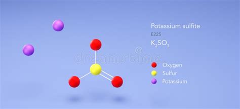 Potassium Sulfite Molecule Molecular Structures E D Model