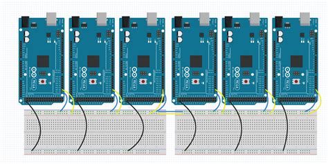 Using I2c Communication Protocol To Connect 6 Arduino Megas Arduino