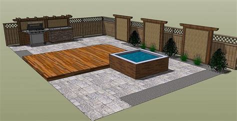 Deck Design Privacy Screens Outdoor Kitchen And Hot Tub Deck Design Pool Hot Tub Outdoor