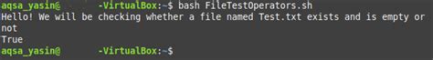 Bash If E And S And Other File Test Operators