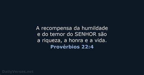 Provérbios 22 4 Versículo da Bíblia NVI DailyVerses net