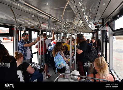 Airport Transfer Bus Majorca. May 2023 Stock Photo - Alamy