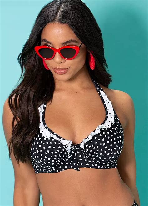 Pour Moi Hot Spots Halter Underwired Bikini Top Kaleidoscope