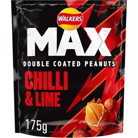 Walkers Max Strong Chili And Lime Double Coated Nuts 175g Compare