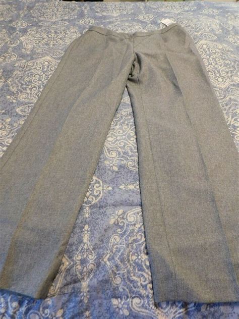 Le Suit Essentials Nwt Grey Lined Pants Size 10 Gorgeous Ebay