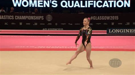 Simm Kelly Gbr 2015 Artistic Worlds Qualifications Floor Exercise Youtube