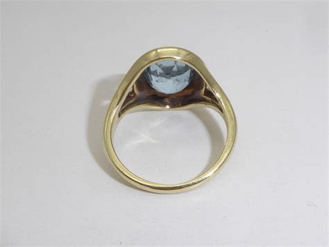 585 Gelbgold 14K Gold Ring Blautopas Verlobung 4 65 G RG 51 16 2 Mm