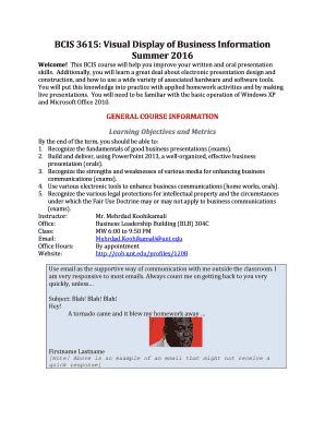Fillable Online Bcis Visual Display Of Business Information Fax