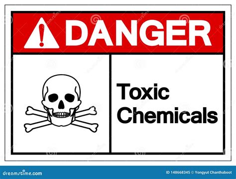 Danger Toxic Chemicals Symbol Sign, Vector Illustration, Isolate on White Background Label ...