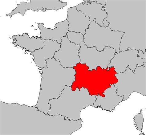 Auvergne France Map