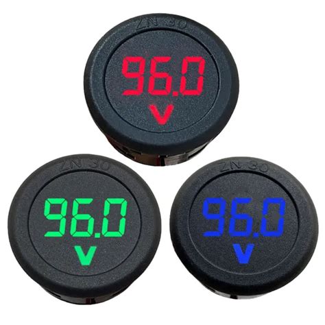 LED DIGITAL DISPLAY Circular Two Wire Voltmeter DC 5 100V DC Digital