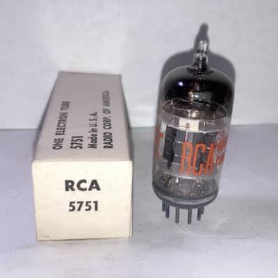 1960 RCA 5751 Triple Mica Black Plate Tube Tested NOS NIB Reverb