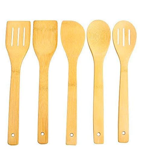 Set De Utensilios De Cocina Madera De Bamb Cm Con Soporte De