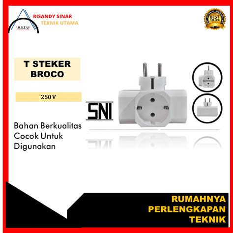 Jual T Steker Broco Steker T Arde Broco Colokan Cabang Colokan