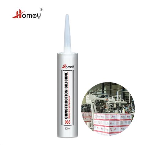 Homey 300ml Neutral Cure Weatherproof Structural Silicone Sealant Black China Structural