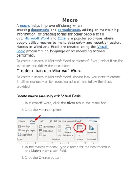 Macro In Ms Word Pdf