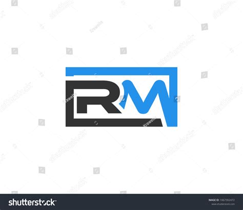 Rm Initial Box Letter Logo Template Stock Vector Royalty Free