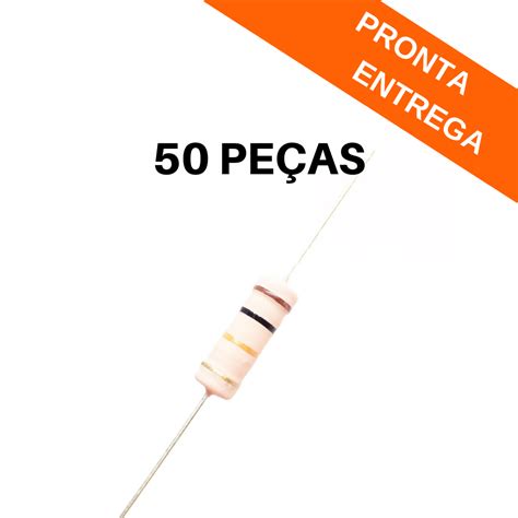 Kit 50 Peças Resistor 10k 5w 5 Axial