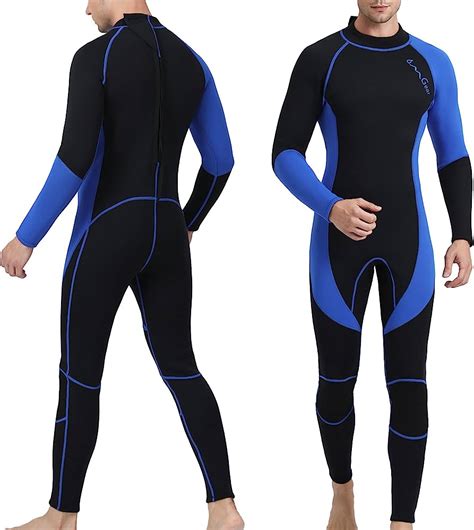 いたします Mens One Piece Wetsuit 3mm Neoprene Full Length Wetsuits Back