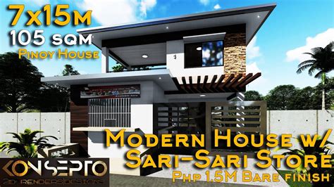 Modern House Design With Sari Sari Store Interior Exterior 3d Animation Walkthrough Youtube