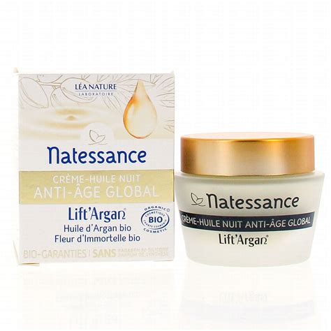 Natessance Lift Argan Cr Me Huile Nuit Anti Ge Global Bio Pot Ml