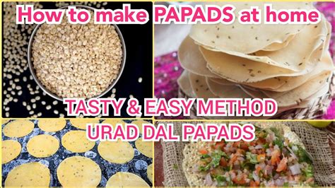 How To Make Papad At Home Easy And Tasty Method To Make Urad Dal Papads At Home Youtube