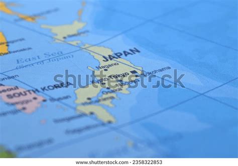 Macro View Political Map Japan Stock Photo 2358322853 | Shutterstock