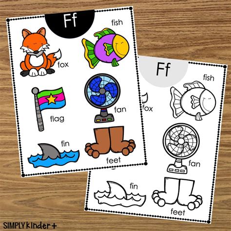 Letter F Alphabet Poster Simply Kinder Plus