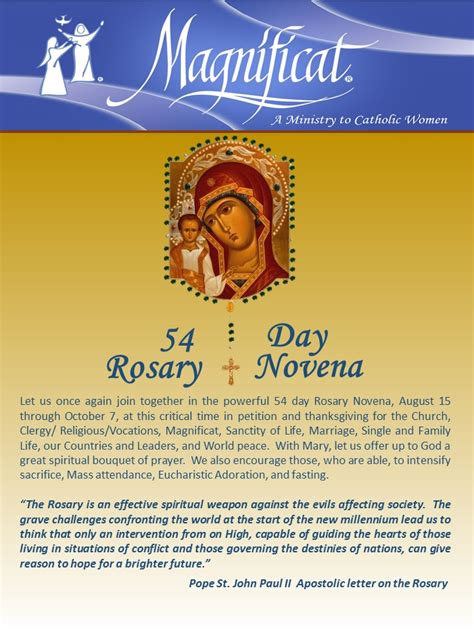 Annual 54 Day Rosary Novena