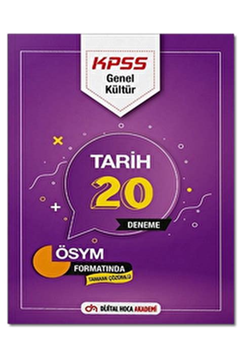 2022 KPSS Genel Kültür Tarih Tamamı Çözümlü 20 Deneme Fiyatları ve