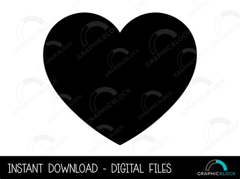 Heart Shape Svg Black Heart Png Valentines Day Svg Vector Cut File