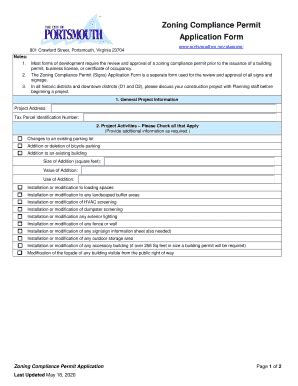 Fillable Online Zoning Compliance Permit Application Form Fillable Fax