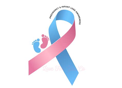 Pregnancy And Infant Loss Awareness Ribbon Svg Png Digital Etsy