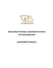 Bsbldr Assessment Manual V Pdf Bsbldr Provide Leadership