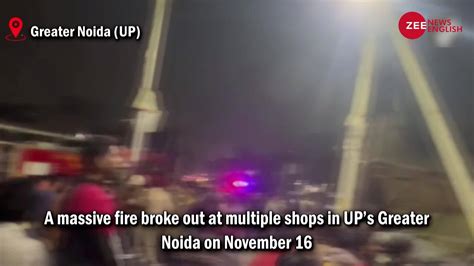 Massive Fire Breaks Out At Multiple Shops In Greater Noida No