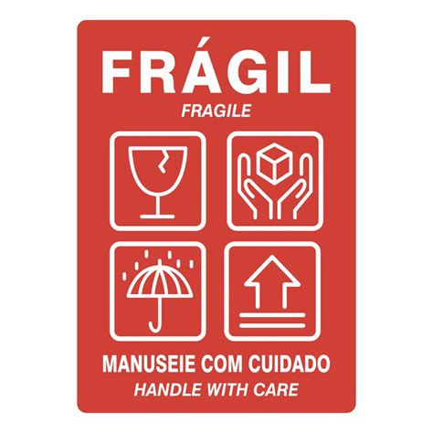 40 Etiqueta Adesiva Fragil Cuidado Fragil Quebra Facil Shopee Brasil