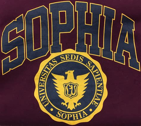 Rare Sophia University Hoodie Big Logo Print Spell Out | Etsy