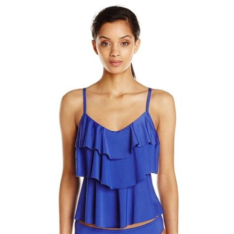 Kenneth Cole Reaction Swim Nwt Kenneth Cole Tiered Ruffle Tankini